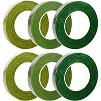 HAKACC Floral Tape Stem Wrap Green Tape For Bouquet Flowers-Pack of 6